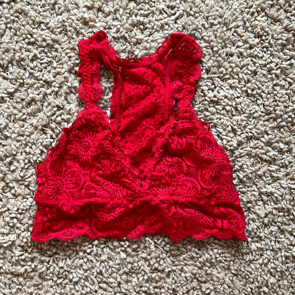 aerie red bralette